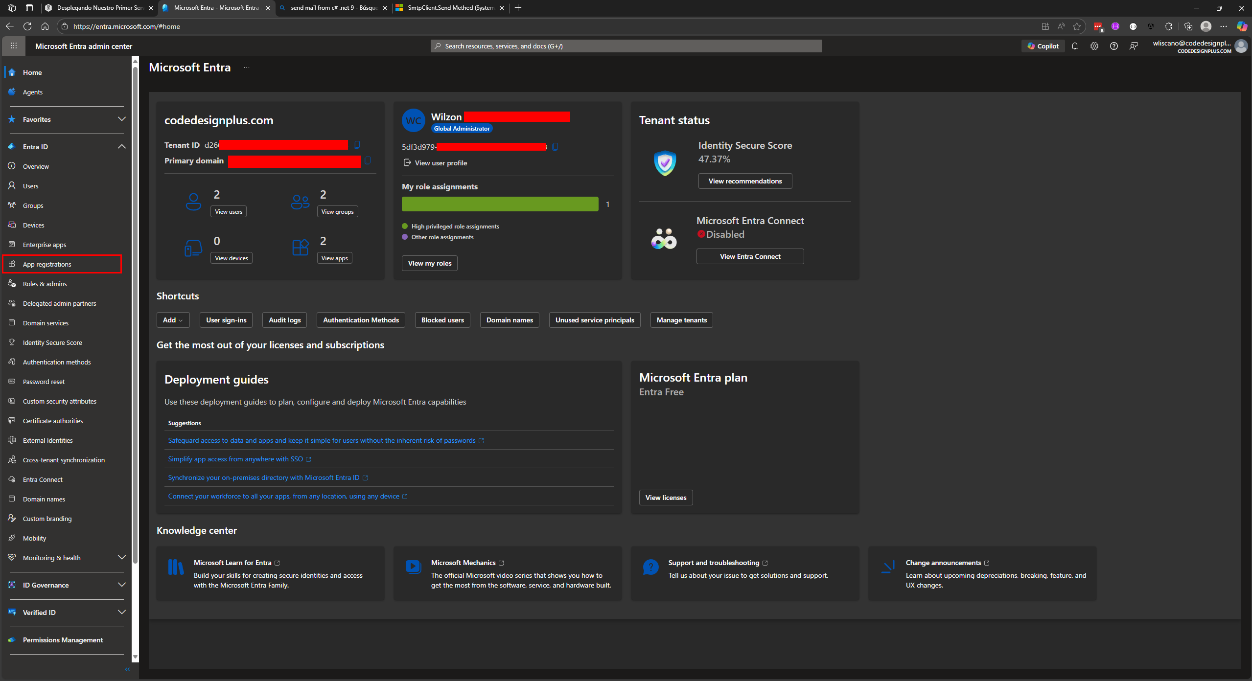 Comando para guardar los secretos de `ms-emails` en Vault
