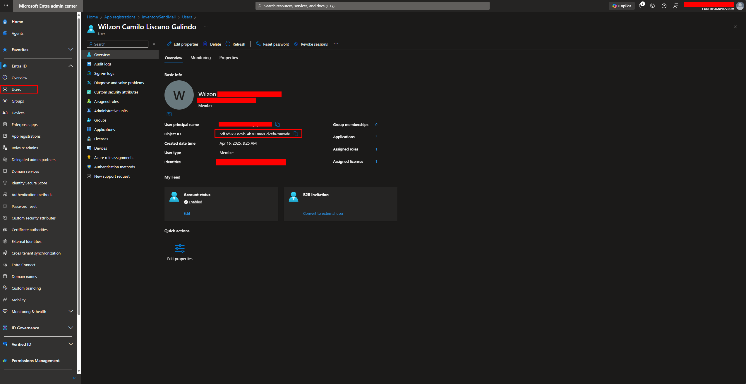 Obteniendo el Object ID de un usuario