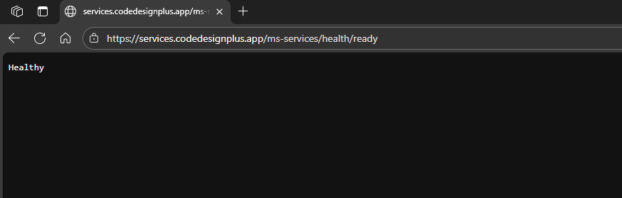 Petición exitosa a la API de ms-services