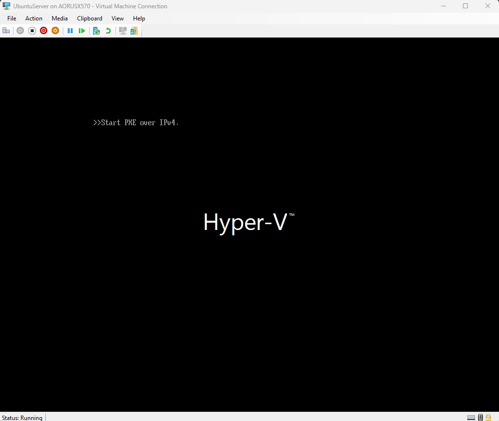 Arranque de la VM en Hyper-V