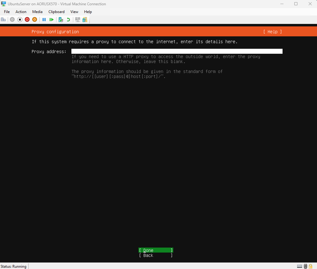 Configuración de proxy omitida