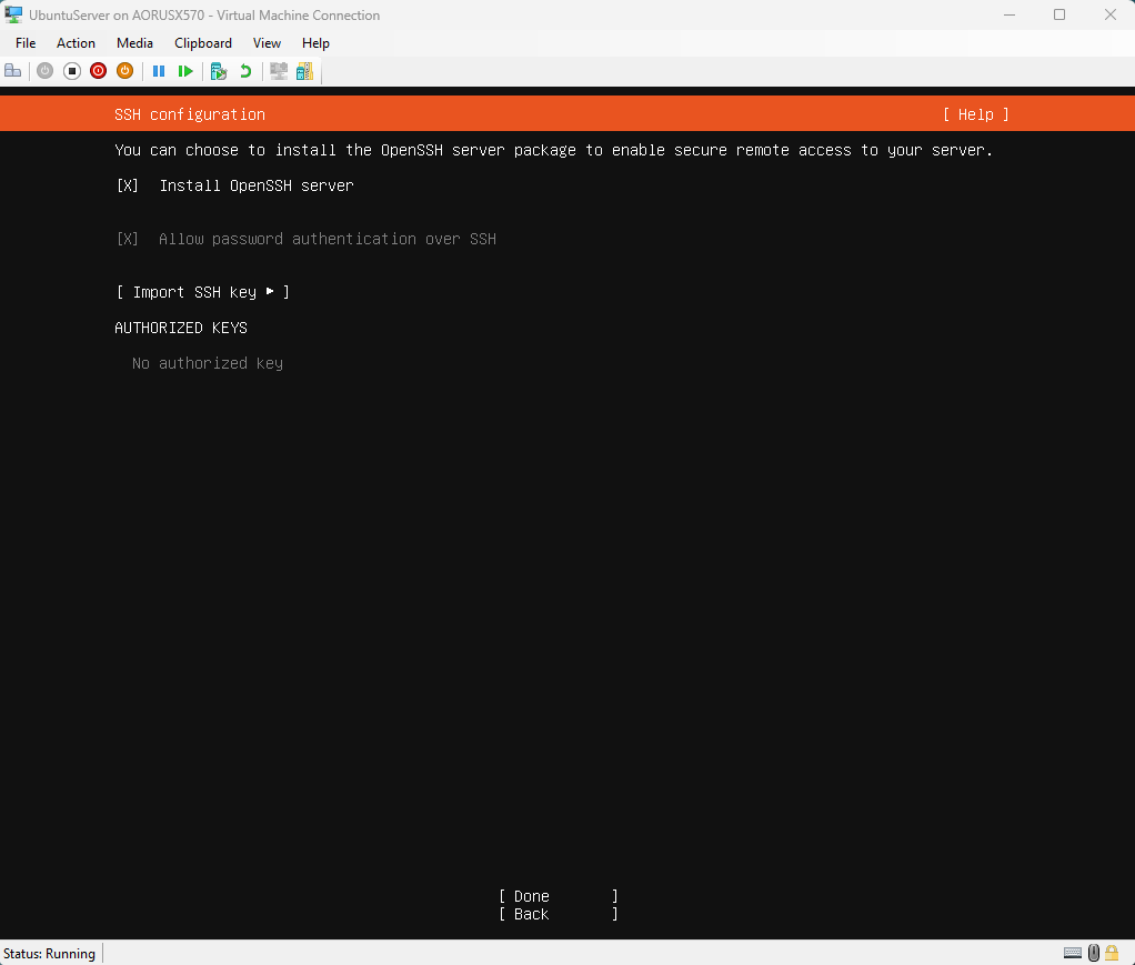 Habilitando la instalación de OpenSSH Server