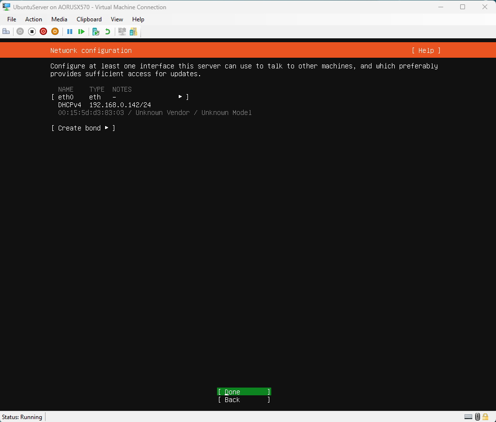 Resumen de la configuración de red con DHCP