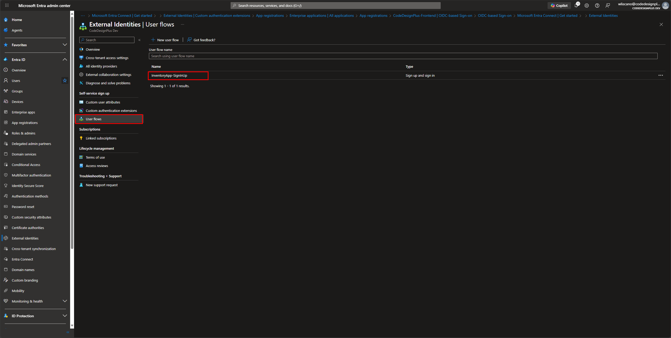 Navegando al User Flow