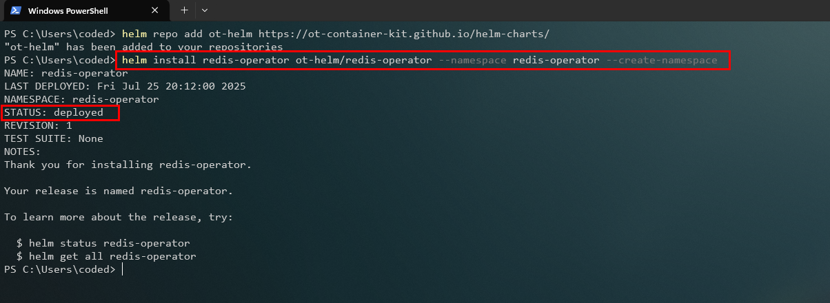 Instalando el Redis Operator con Helm