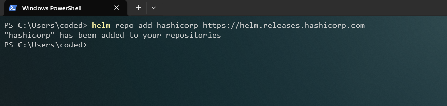Añadiendo el repositorio de Helm de HashiCorp
