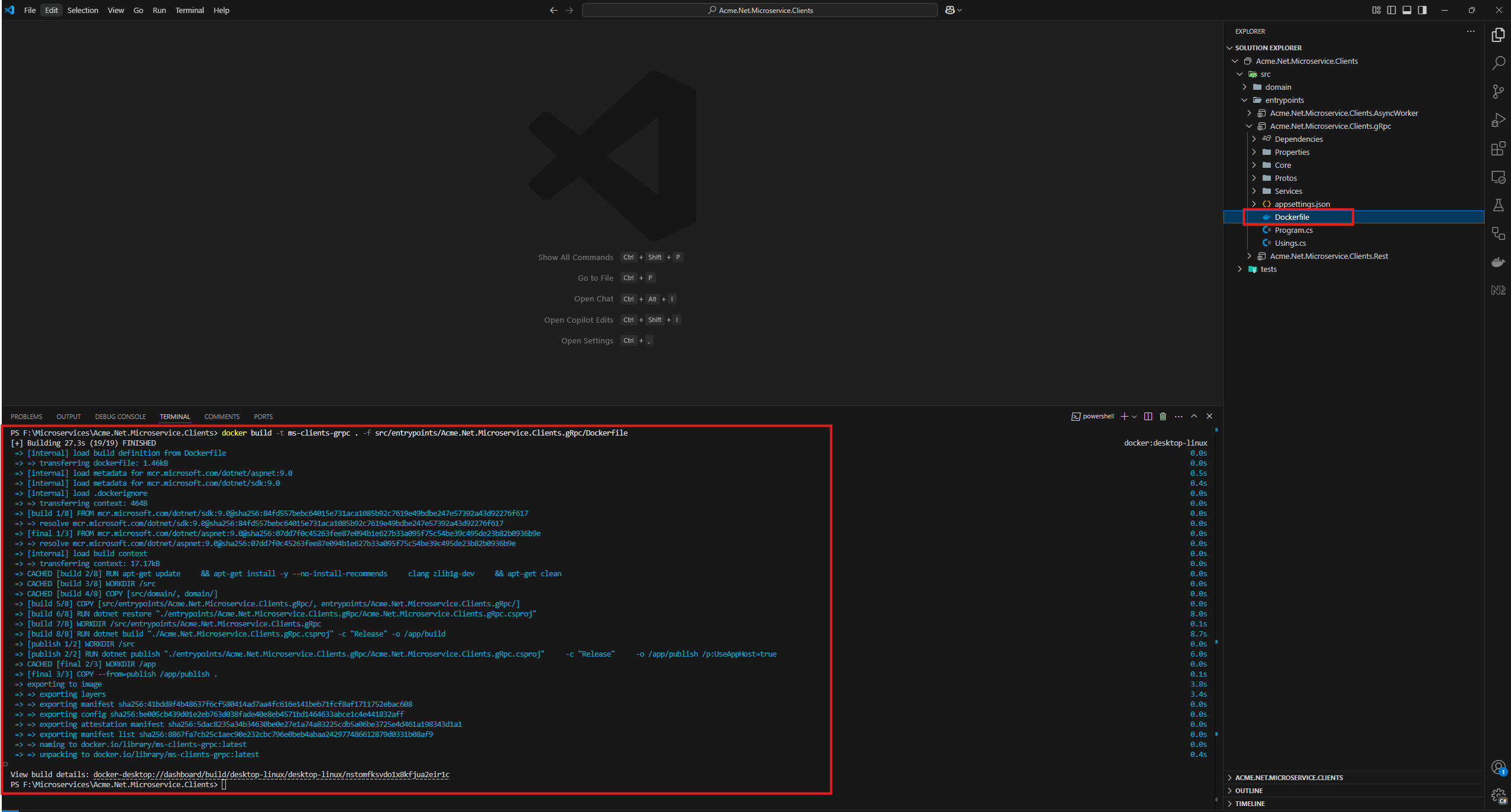 Docker build gRPC