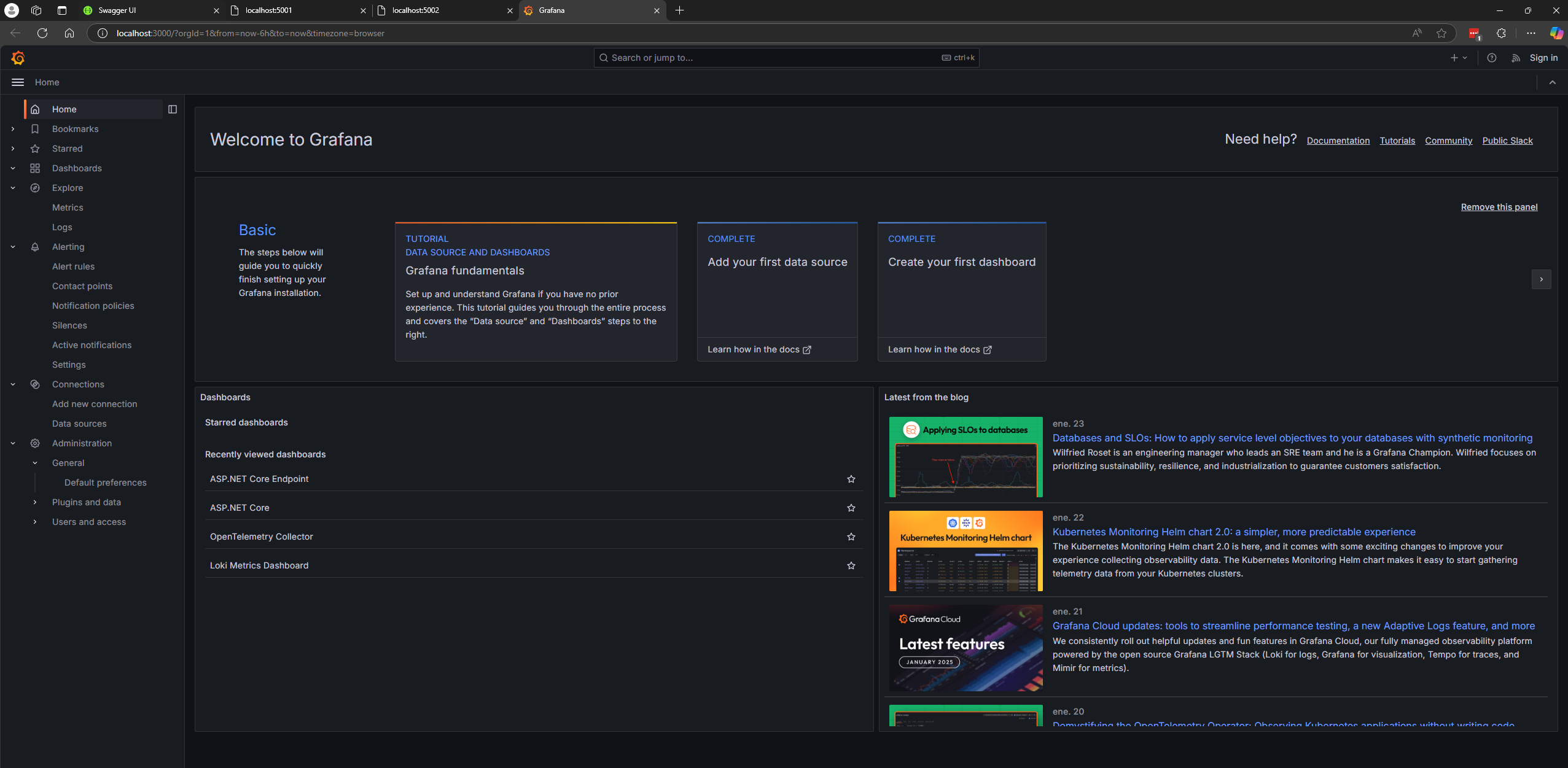 Grafana Home