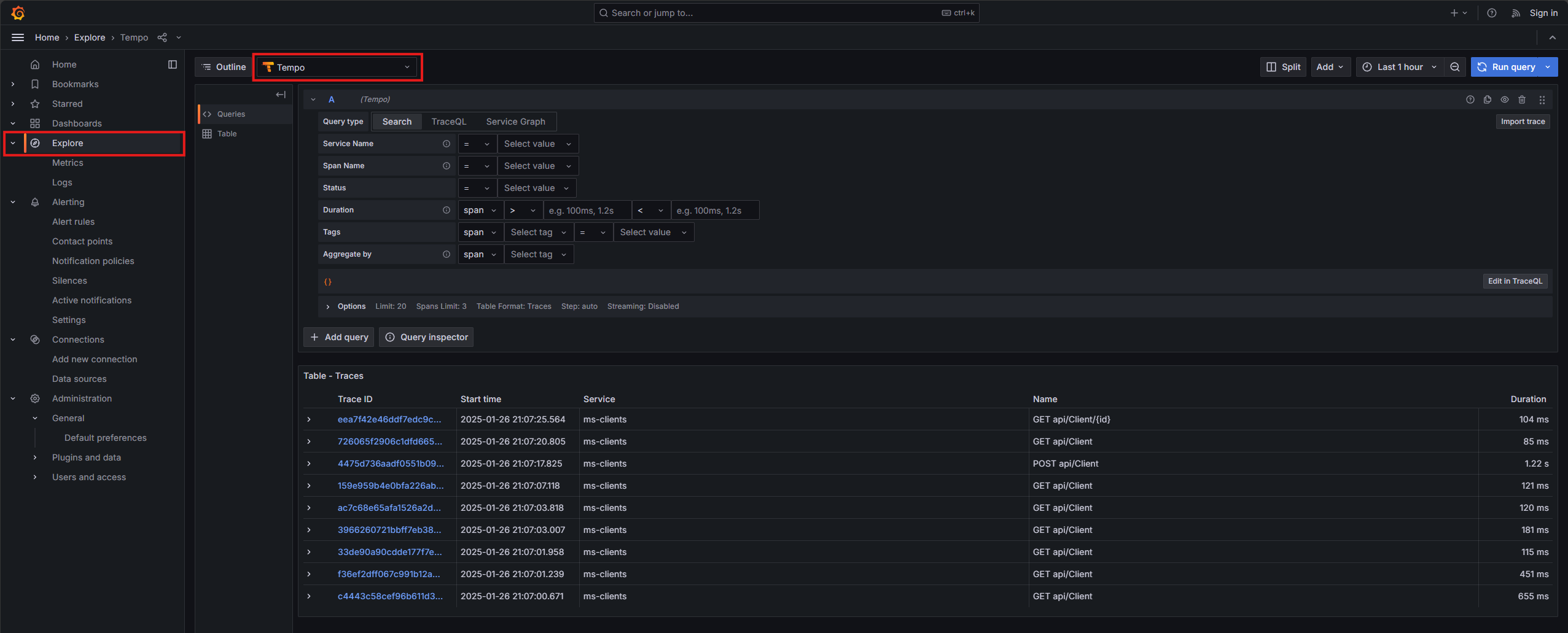 Grafana Tempo Data Source