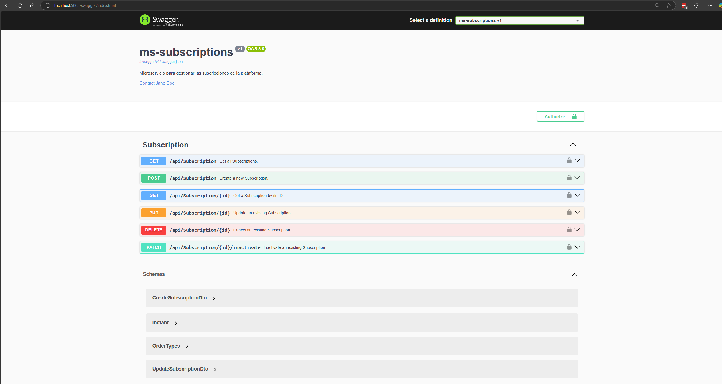 Running Subscriptions