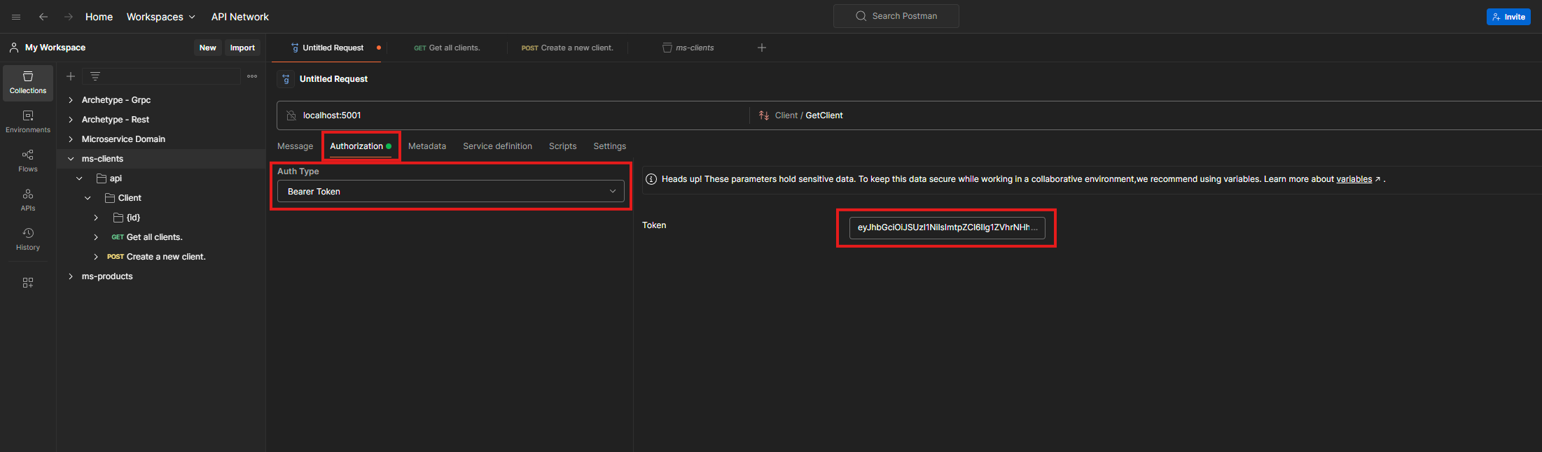 Postman UI gRPC Response